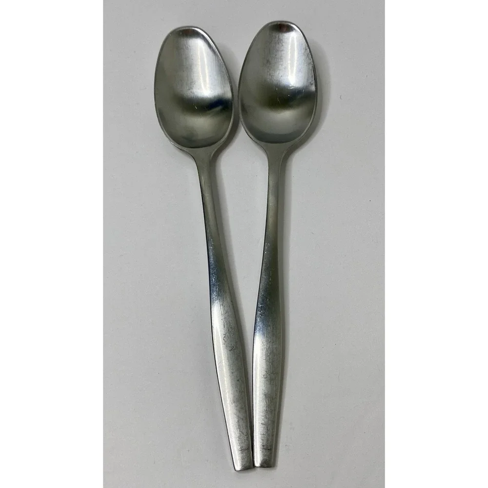 Dansk Variation V Stainless Oval Soup Spoons 8 1/8